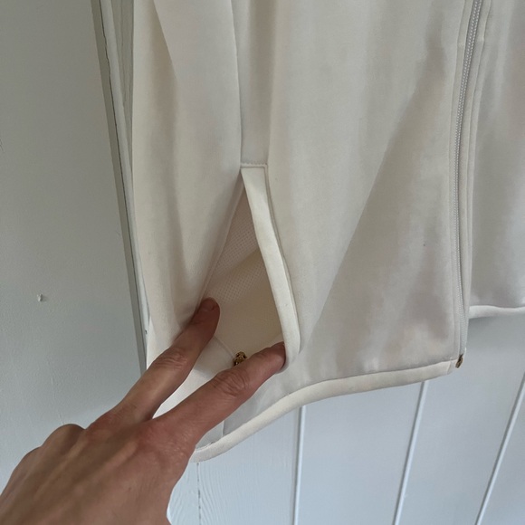 Ralph Lauren Golf Vintage Zip Vest Womens Small Mock Neck Ivory Brown Old Money - Picture 10 of 16